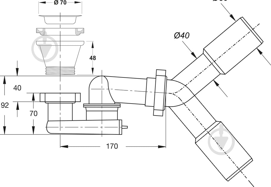 Сифон для поддона Bonomini - фото 2