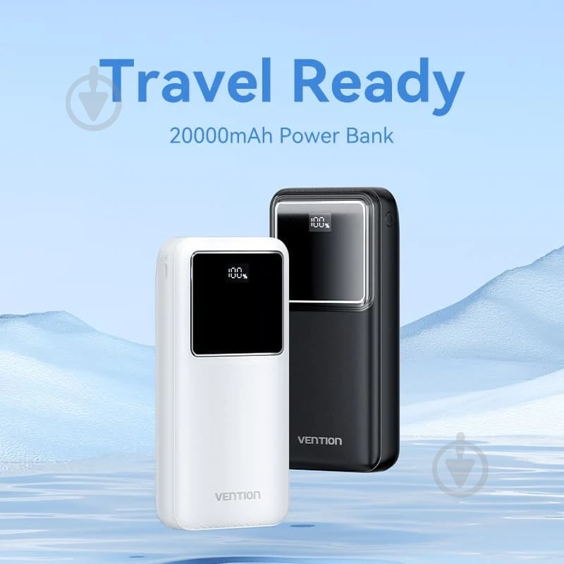 Повербанк Vention 20000 mAh white (FHLW0) - фото 4
