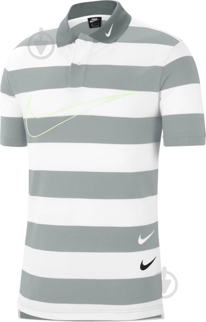 Поло Nike M NSW SWOOSH POLO SS KNT CJ4909-077 р.M серый - фото 1