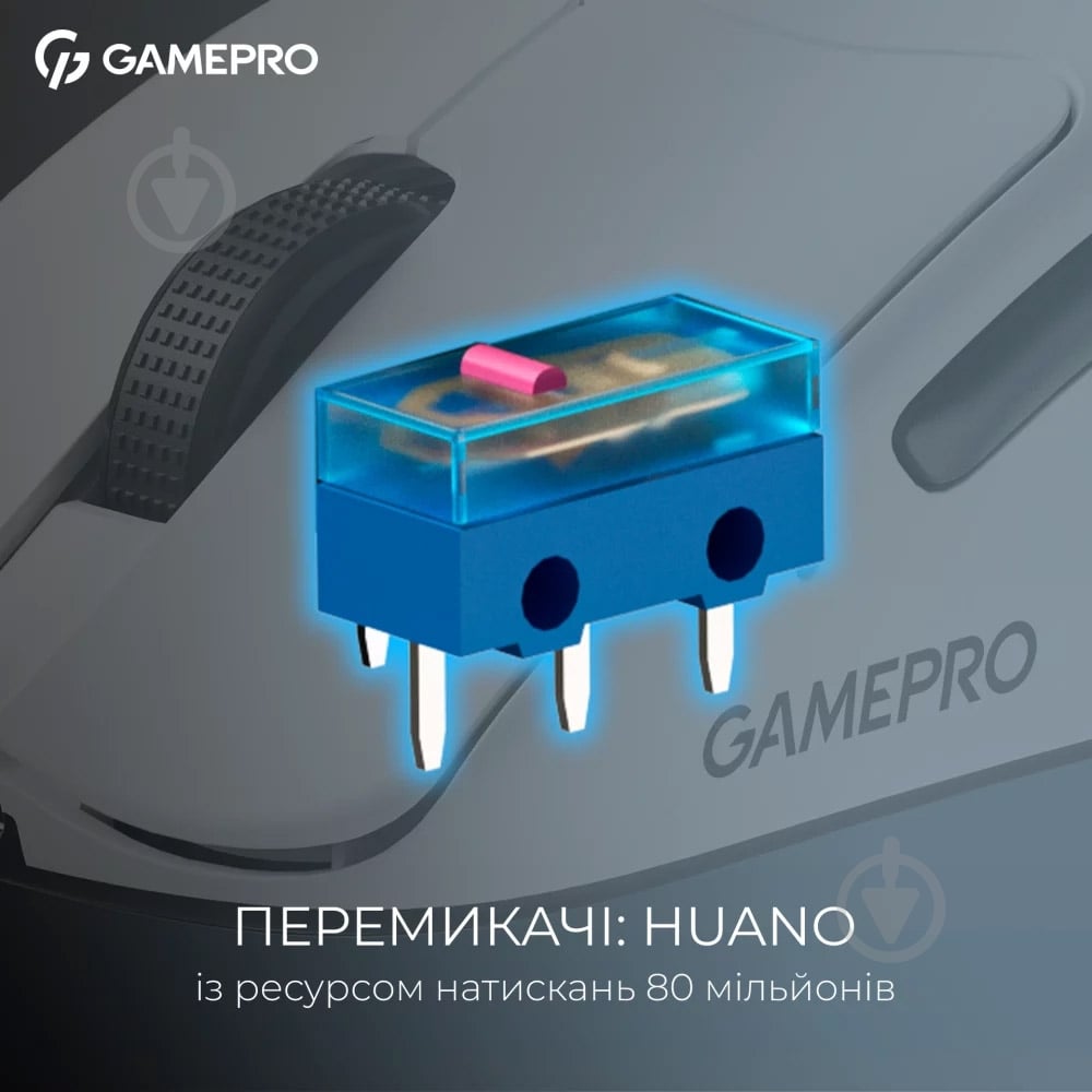 Мишка бездротова GamePro Asgard Surt white (GM017W) - фото 7 Мишка бездротова GamePro Asgard Surt white (GM017W) - фото 7