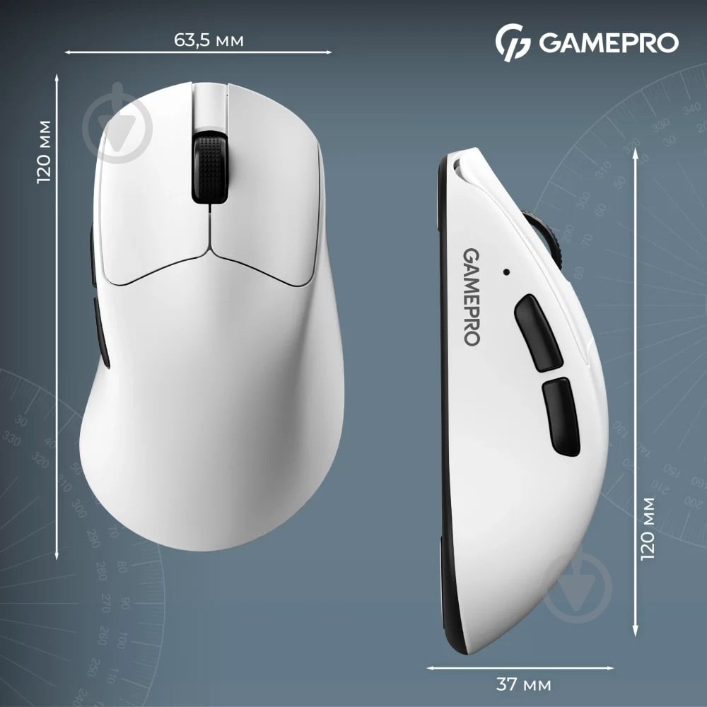 Мишка бездротова GamePro Asgard Surt white (GM017W) - фото 12 Мишка бездротова GamePro Asgard Surt white (GM017W) - фото 12