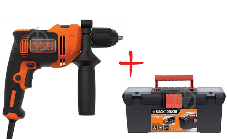 Дриль ударний Black+Decker BEH550+BDST1-70566 BEH550+BDST1-70566 - фото 1
