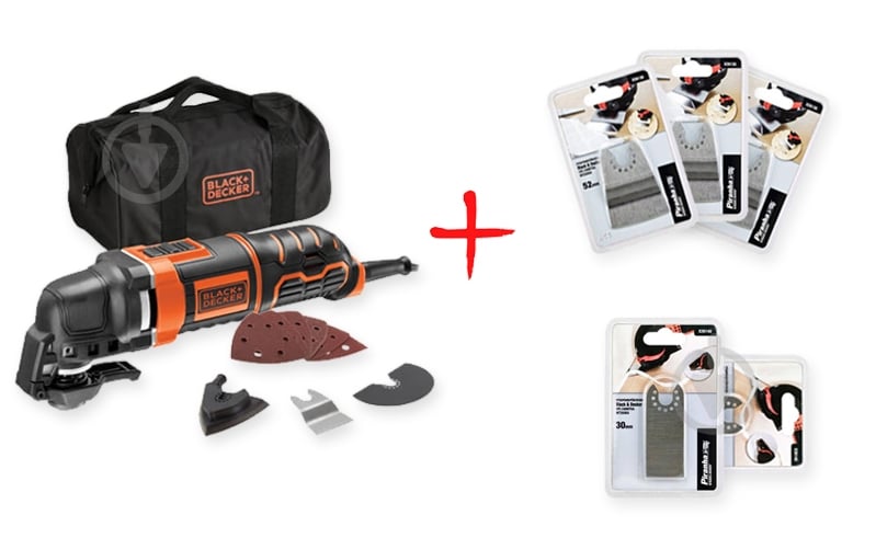 Многофункциональный инструмент Black+Decker MT280BA+Х5 - фото 1 Многофункциональный инструмент Black+Decker MT280BA+Х5 - фото 1