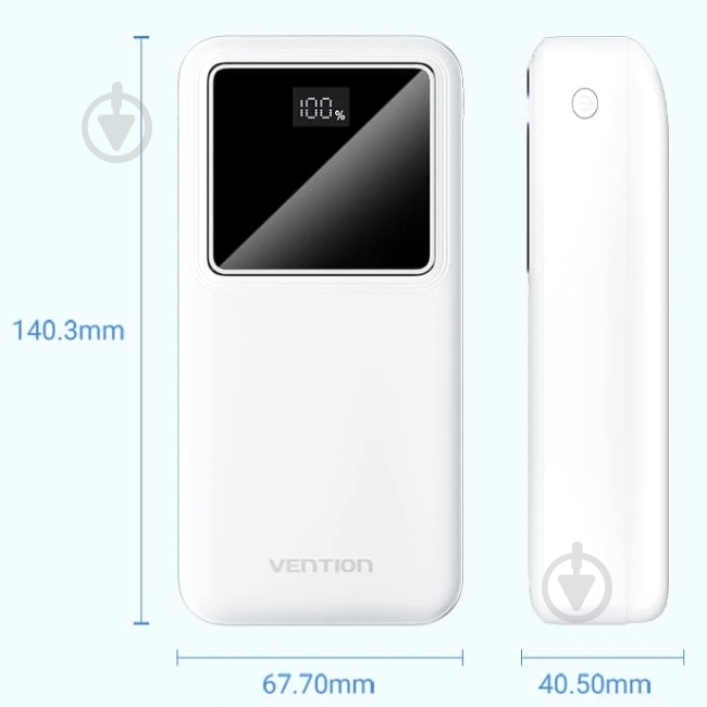 Повербанк Vention 30000 mAh white (FHMW0) - фото 4 Повербанк Vention 30000 mAh white (FHMW0) - фото 4