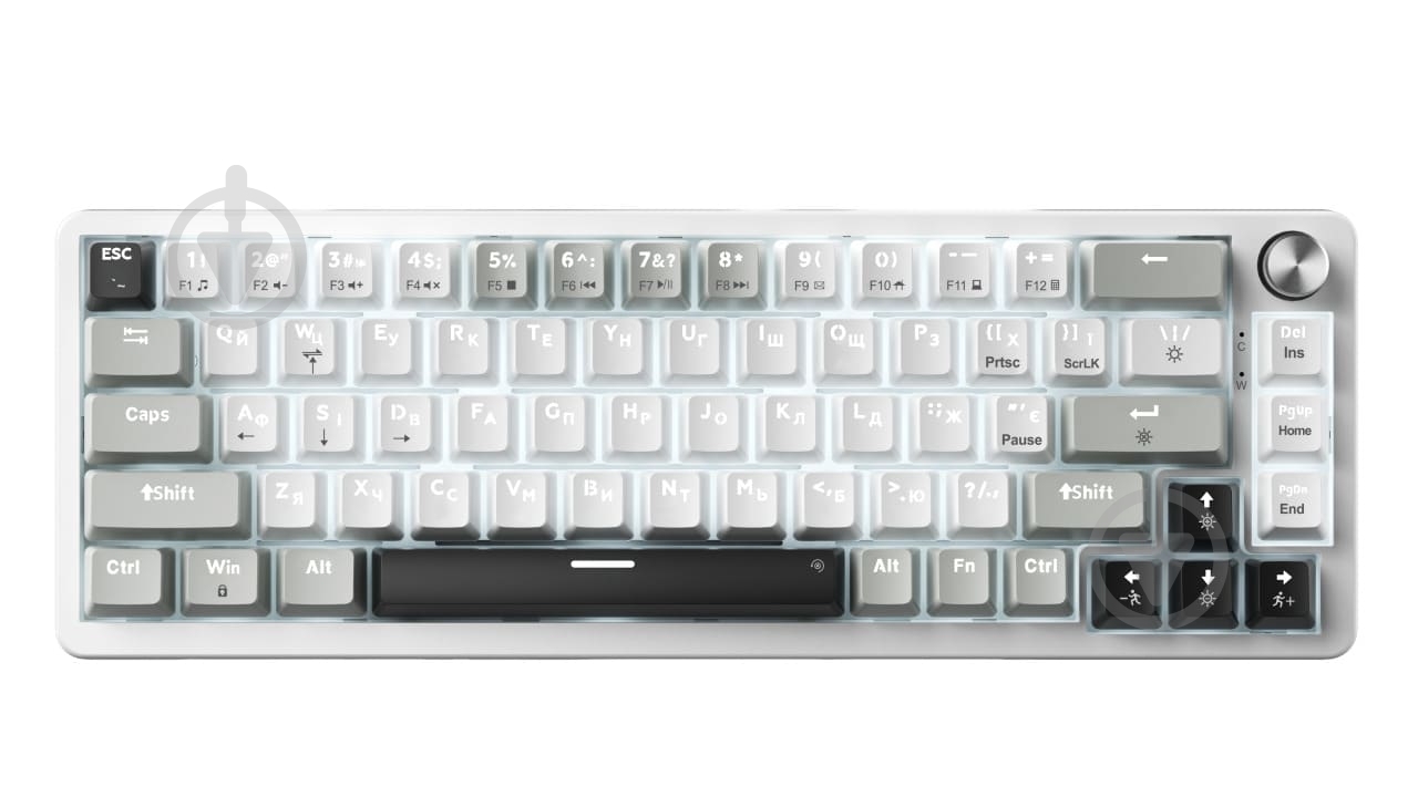 Клавиатура игровая GamePro MK126 (MK126) Genesis Silverlight white - фото 1