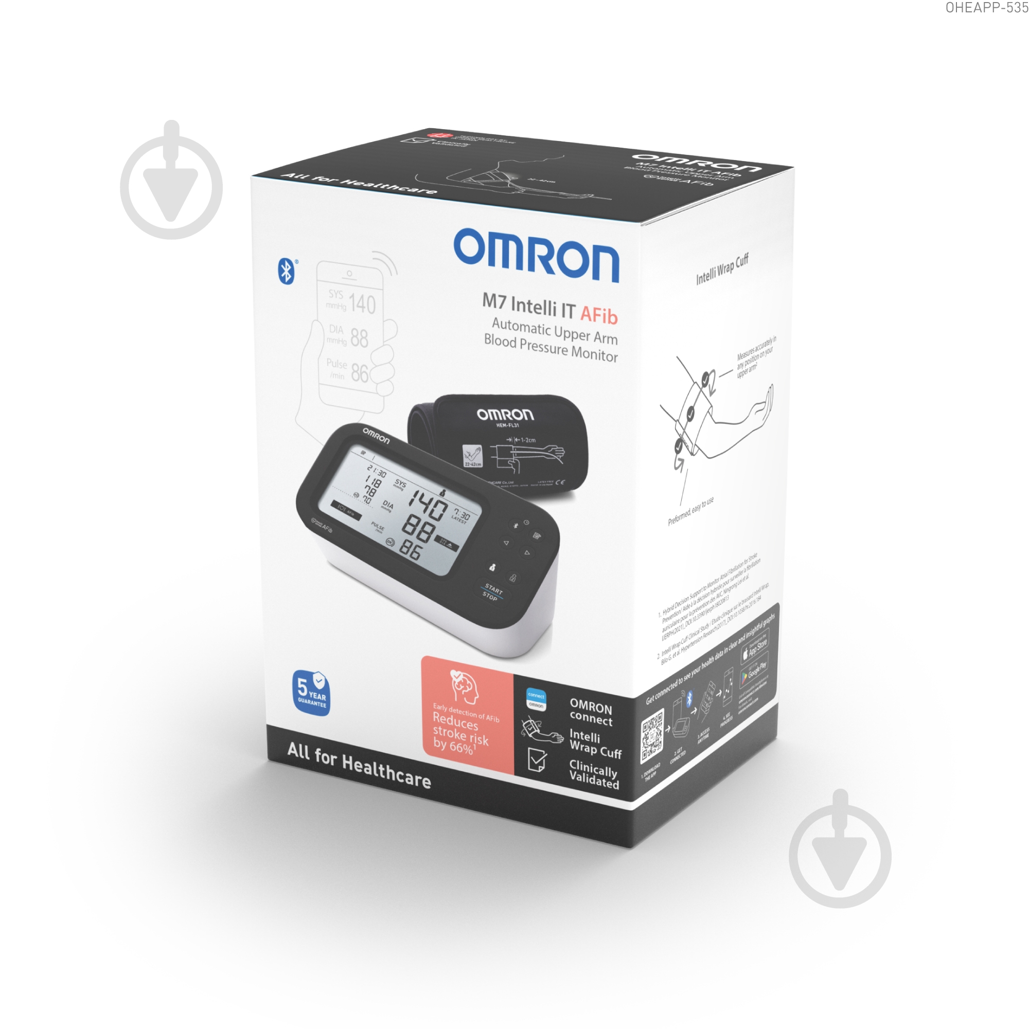 Тонометр Omron M7 Intelli IT AFIB HEM-7380T1-EBK - фото 3 Тонометр Omron M7 Intelli IT AFIB HEM-7380T1-EBK - фото 3