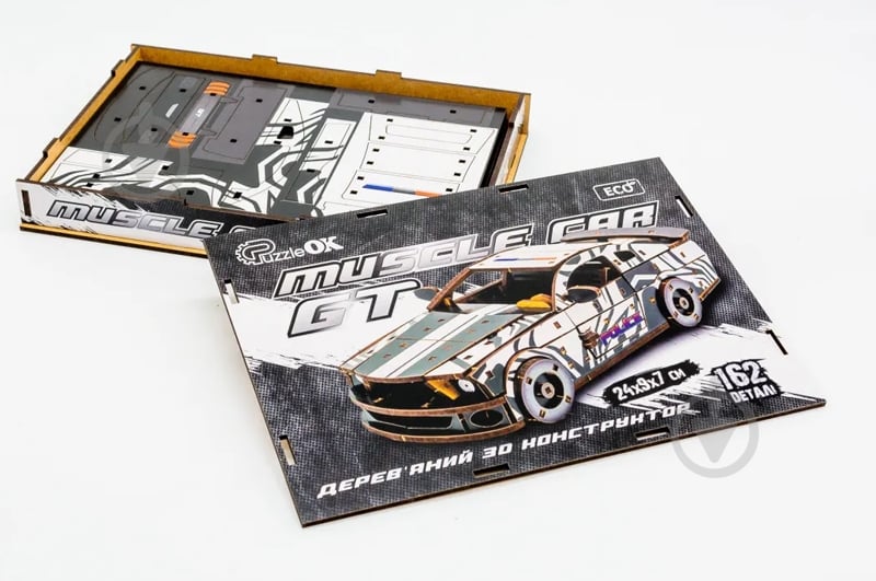 3D-конструктор PuzzleOk Muscle Car белый полиция Puz-00639 - фото 5