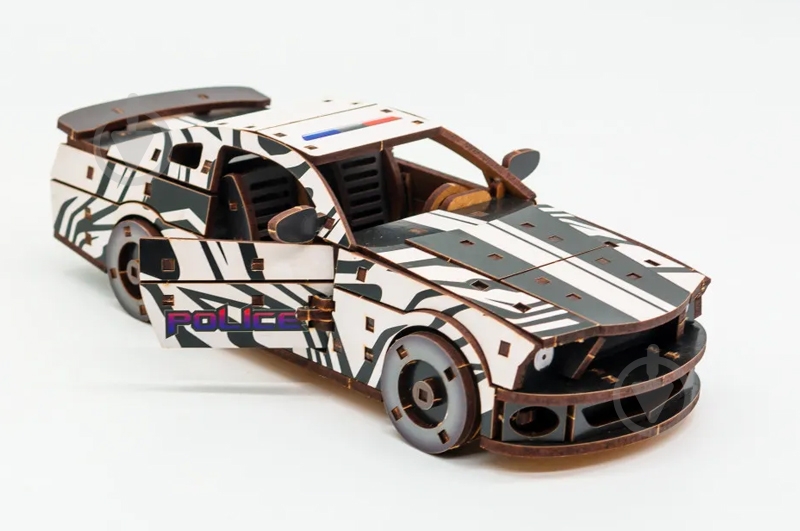 3D-конструктор PuzzleOk Muscle Car белый полиция Puz-00639 - фото 2