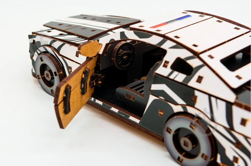 3D-конструктор PuzzleOk Muscle Car белый полиция Puz-00639 - фото 4