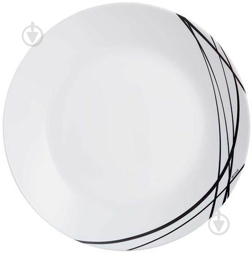 Тарелка обеденная Arcopal Domitille noir 25 см белая P3360 - фото 1