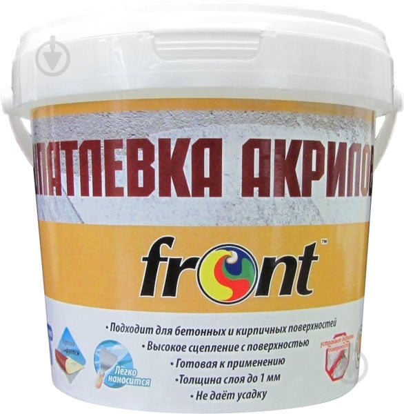 Шпаклівка Front акрилова готова до застосування 1,5 кг - фото 2