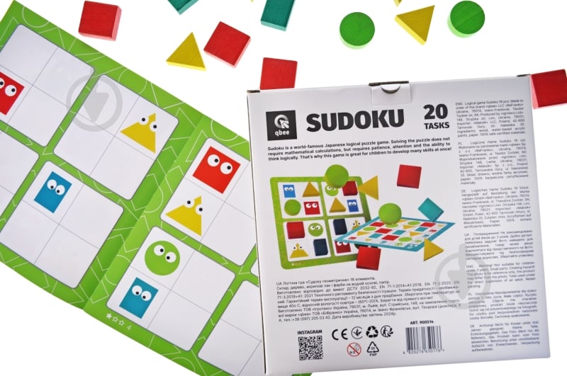 Игра-логика qbee Судоку геометрическое QB800-001 - фото 3