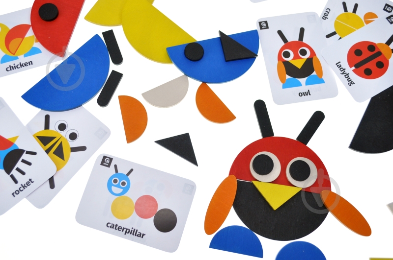 Игра деревянная qbee Фигурная мозаика 30 элементов 900071 - фото 3 Игра деревянная qbee Фигурная мозаика 30 элементов 900071 - фото 3