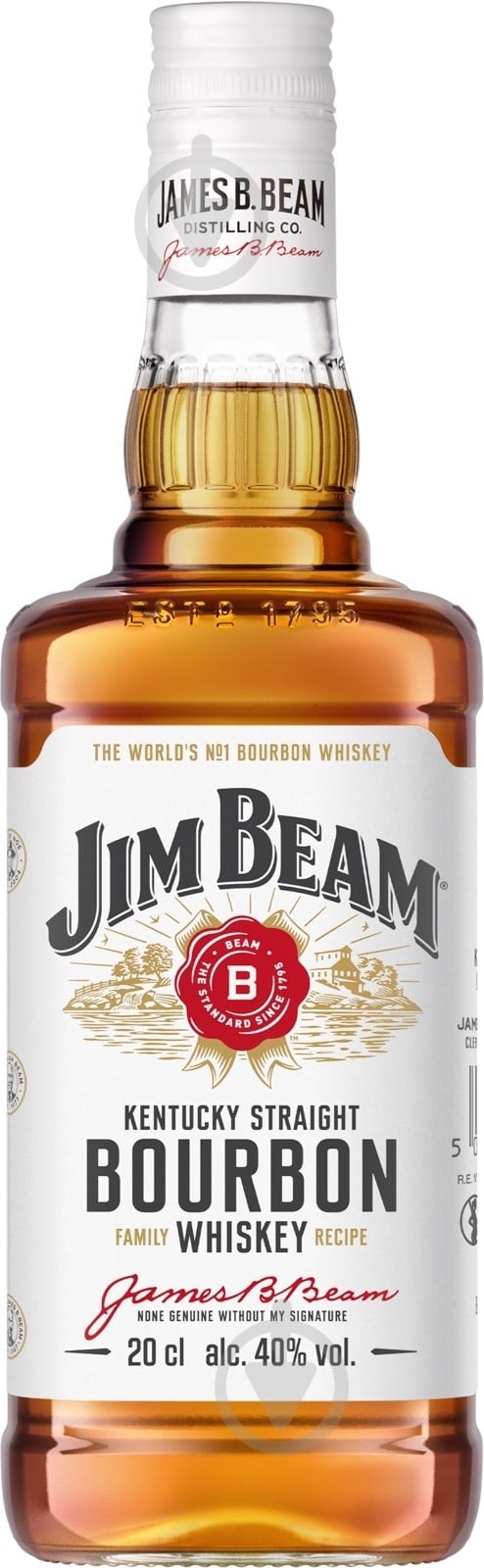 Виски Jim Beam White 4 года выдержки 0,2 л - фото 1 Виски Jim Beam White 4 года выдержки 0,2 л - фото 1
