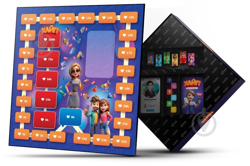 Игра настольная qbee Хайп Битва за популярность QB701-007 - фото 2 Игра настольная qbee Хайп Битва за популярность QB701-007 - фото 2