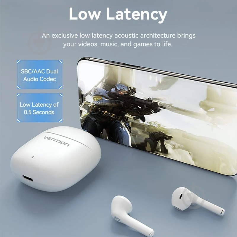 Гарнитура Vention Elf Earbuds E02 white (NBGW0) - фото 7