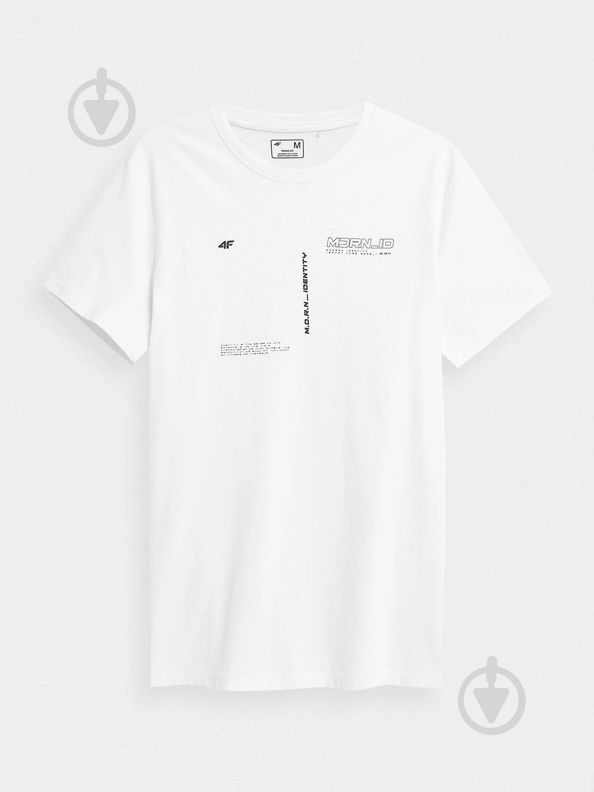 Футболка 4F T-SHIRT TSM015 H4Z22-TSM015-10S р.2XL белый - фото 1