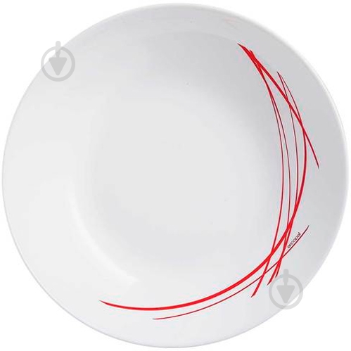 Тарелка для супа Arcopal Domitille Rouge 20 см белая P3348 - фото 1