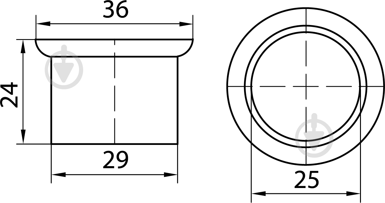Заглушка DC для трубы d25 мм R-15 внешняя - фото 3