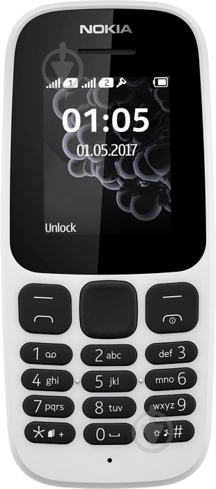Мобільний телефон Nokia 105 SS New white - фото 1 Мобільний телефон Nokia 105 SS New white - фото 1