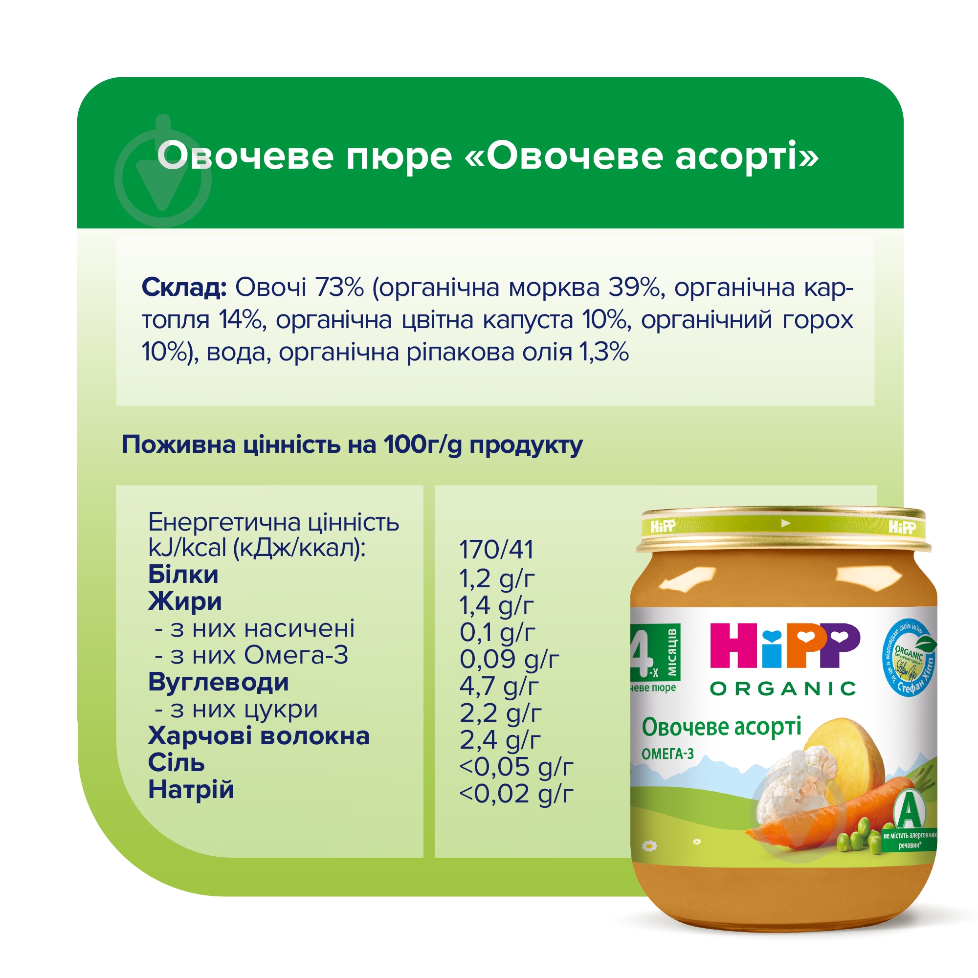 Пюре Hipp Овощное ассорти 125 г 9062300100287 - фото 5