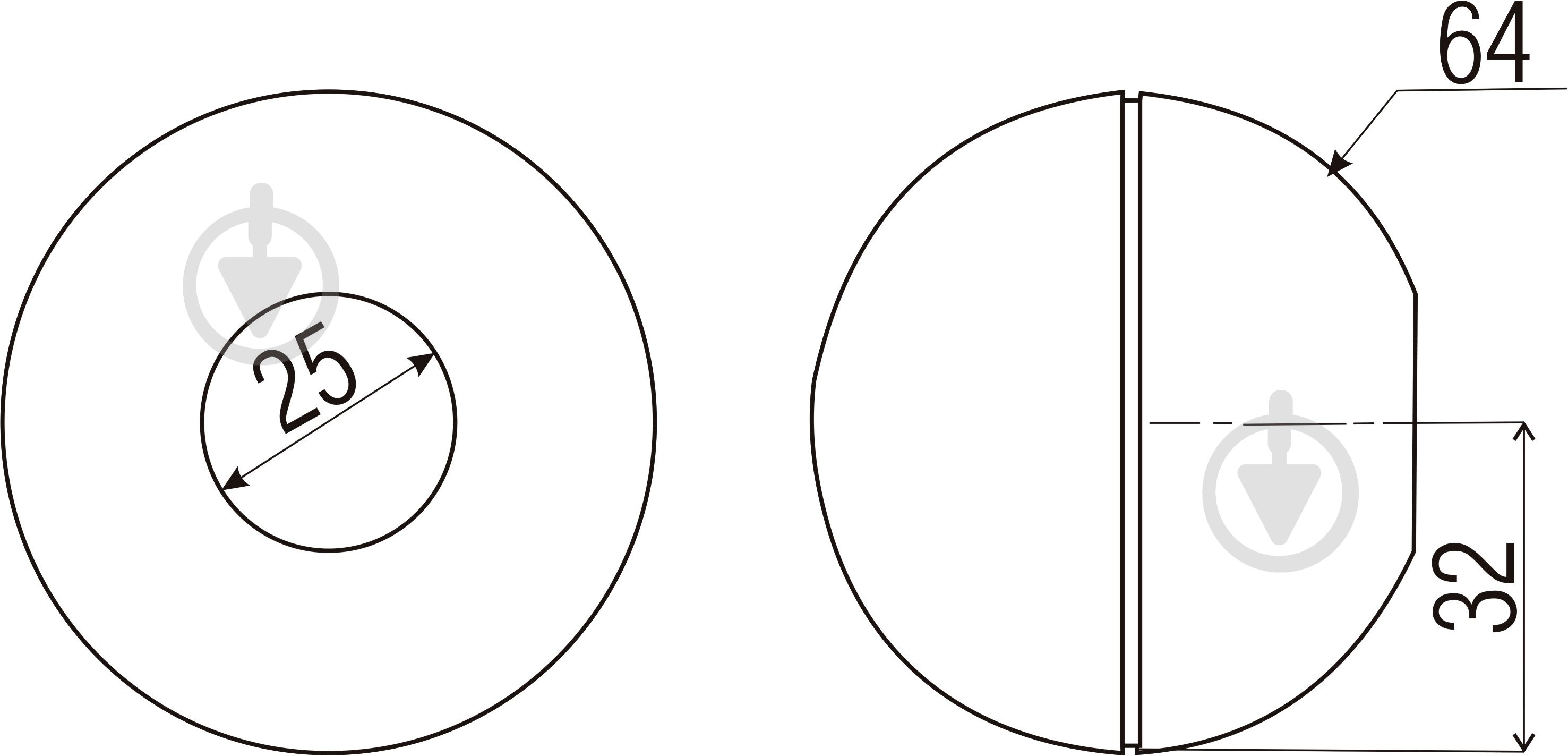 Шар декоративный DC заглушка d25 мм R-23 для трубы - фото 3 Шар декоративный DC заглушка d25 мм R-23 для трубы - фото 3