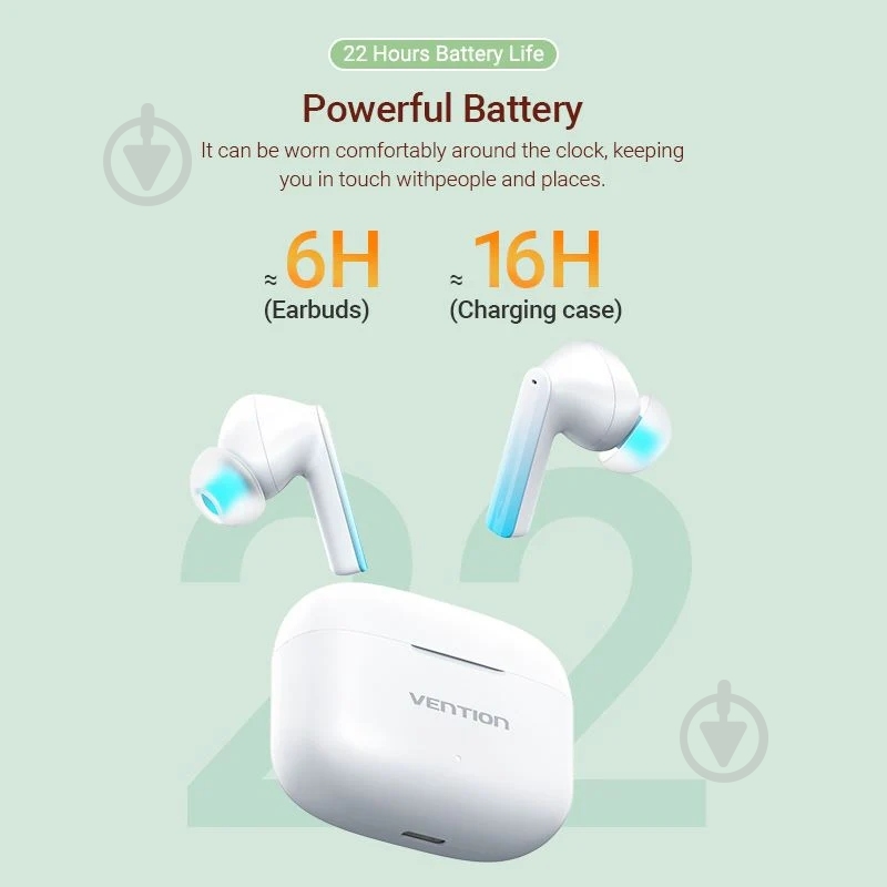 Гарнитура Vention Elf Earbuds E04 white (NBIW0) - фото 4 Гарнитура Vention Elf Earbuds E04 white (NBIW0) - фото 4