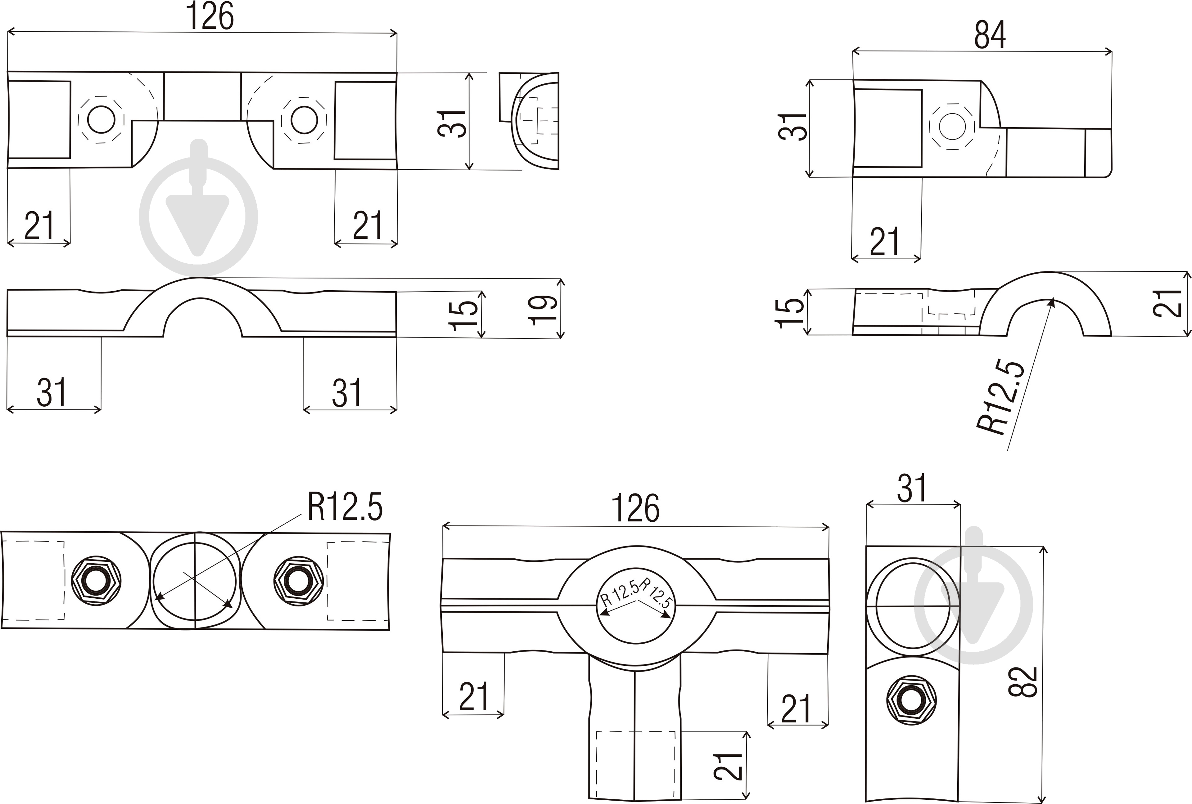 Соединение для трубы DC джокер d25 мм R-44 тройное - фото 3