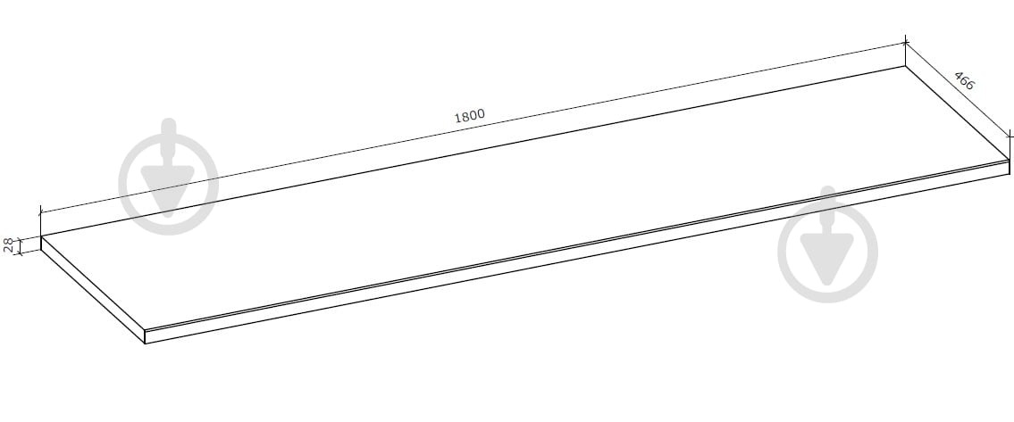Стільниця Грейд 1800хх28х466 МС Дакота дуб артізан - фото 3 Стільниця Грейд 1800хх28х466 МС Дакота дуб артізан - фото 3