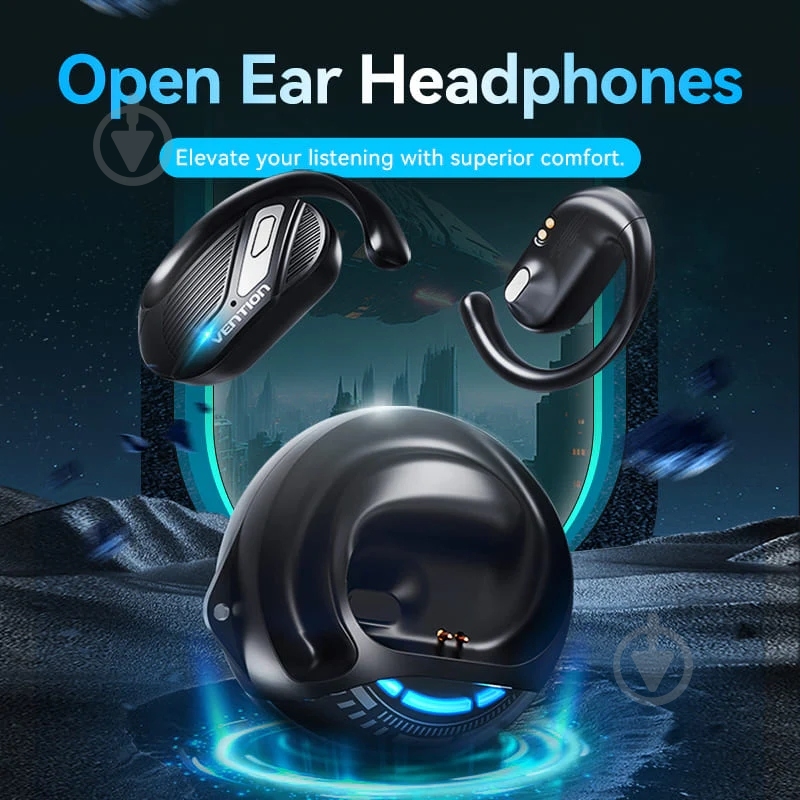 Гарнитура Vention OpenBeat O12 black (NBUB0) - фото 3