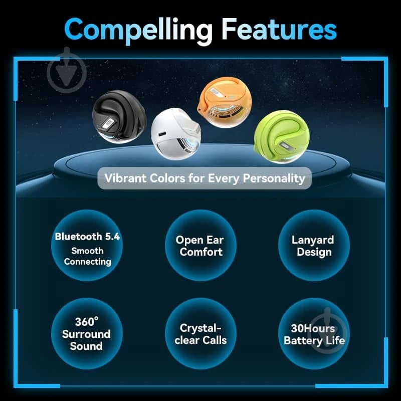 Гарнитура Vention OpenBeat O12 green (NBUG0) - фото 2