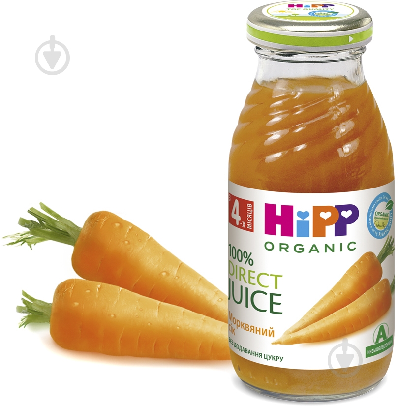 Сок Hipp Морковный 200 мл 9062300102359 - фото 1