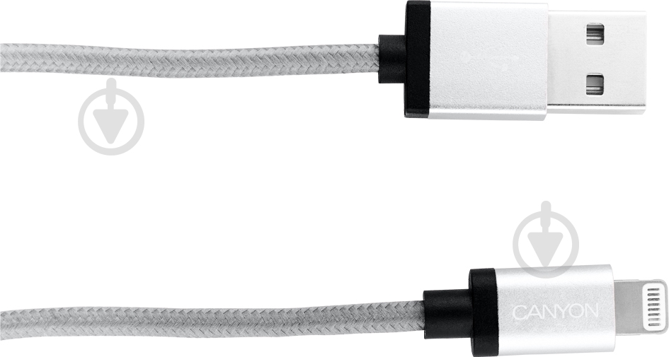 Кабель Canyon Lightning – USB 1 м сірий (CNS-MFIC3DG) - фото 2 Кабель Canyon Lightning – USB 1 м сірий (CNS-MFIC3DG) - фото 2