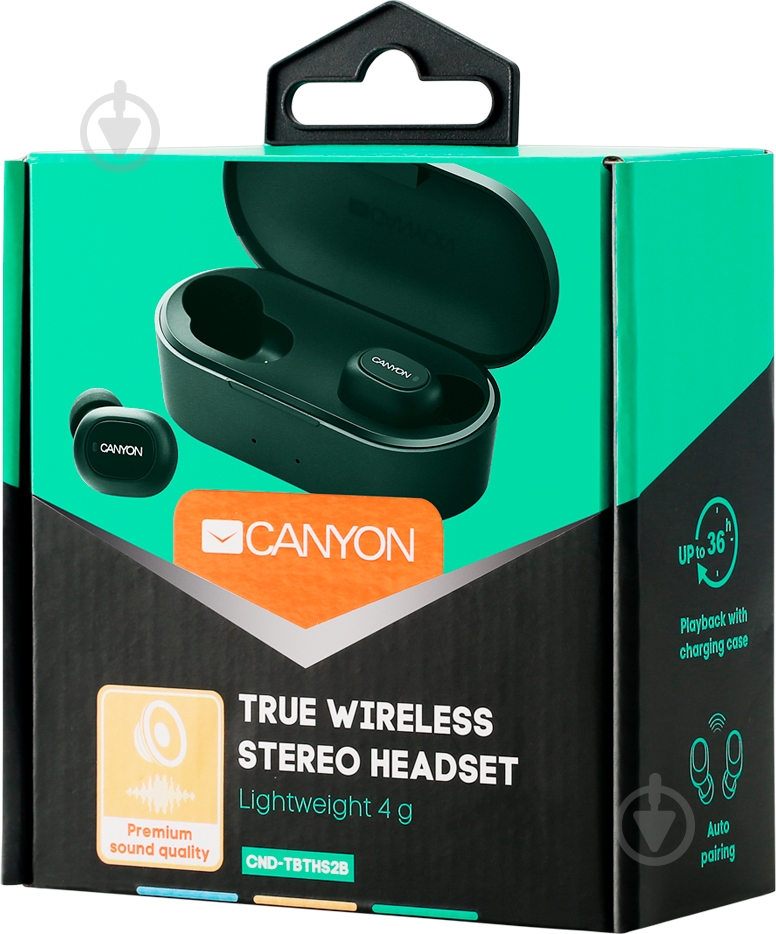 Наушники Canyon CND-TBTHS2B black - фото 4 Наушники Canyon CND-TBTHS2B black - фото 4