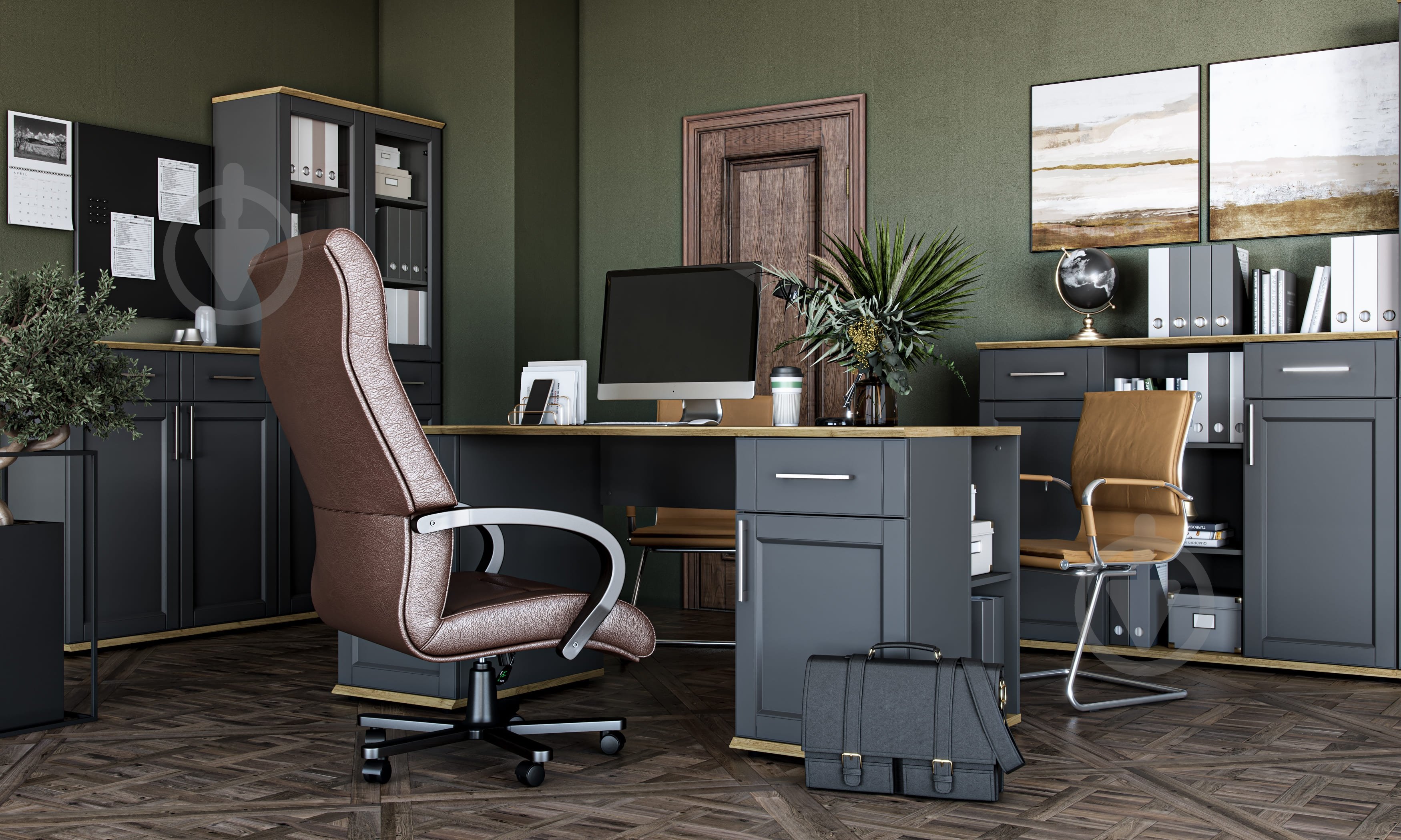 Шкаф для одежды Грейд Гранд 904х2063х404 мм графит серый/дуб крафт золотой/муссон софтач - фото 3