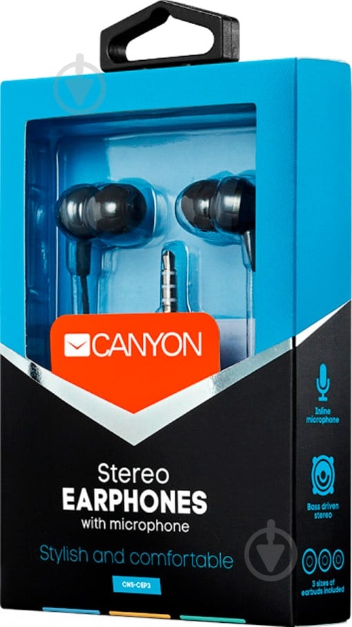 Наушники Canyon CNS-CEP3DG grey - фото 3 Наушники Canyon CNS-CEP3DG grey - фото 3