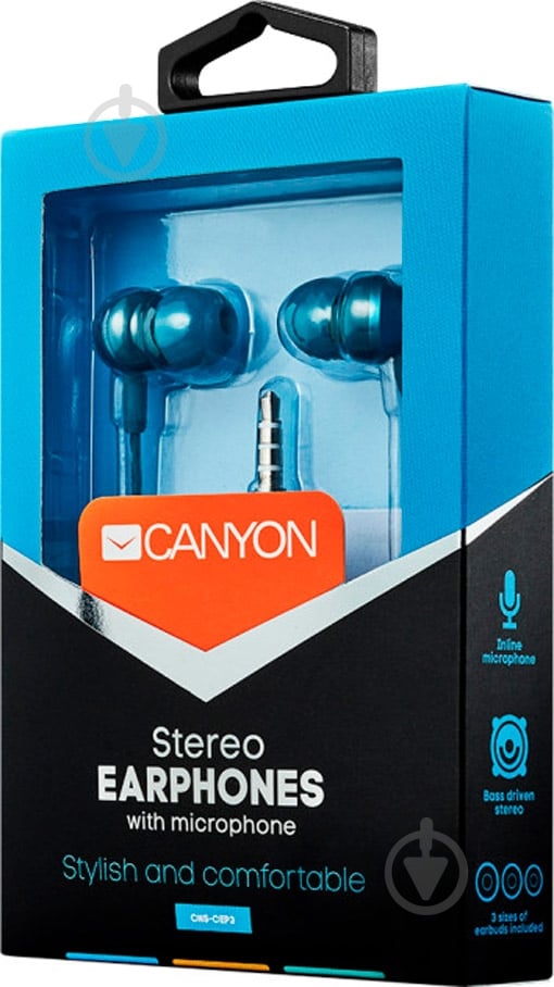 Навушники Canyon CNS-CEP3BG blue/green - фото 3