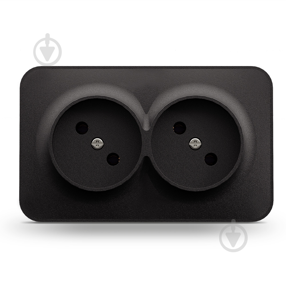 Розетка двойная бытовая без заземления Binera IP20 черный 27076 - фото 2 Розетка двойная бытовая без заземления Binera IP20 черный 27076 - фото 2