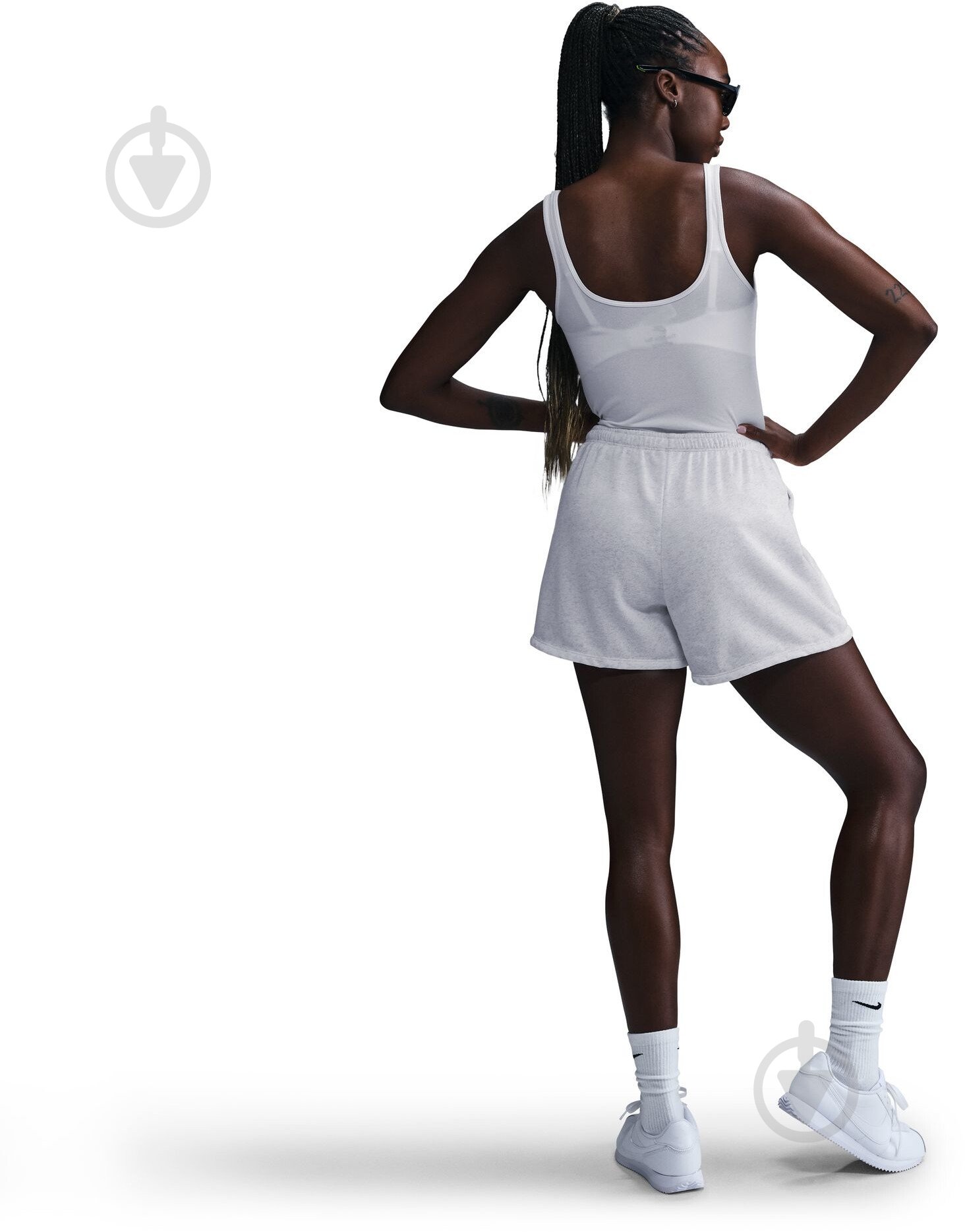 Шорты Nike W NSW NK CHLL FT MR 4IN SHORT HF6940-051 р. L белый - фото 3