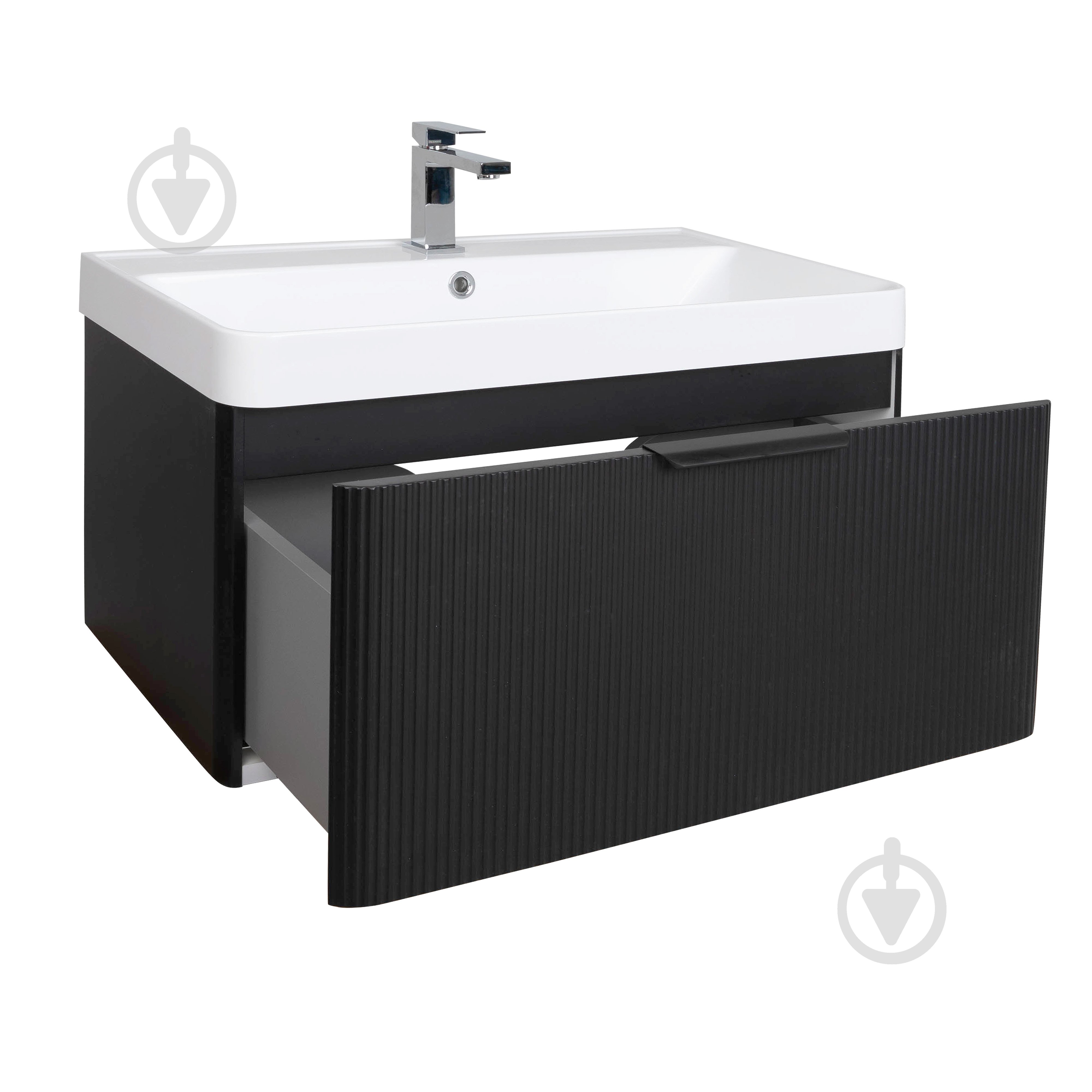 Тумба підвісна Aqua Rodos Frost Black з умивальником Deep 75 см (АР000127940) - фото 2 Тумба підвісна Aqua Rodos Frost Black з умивальником Deep 75 см (АР000127940) - фото 2