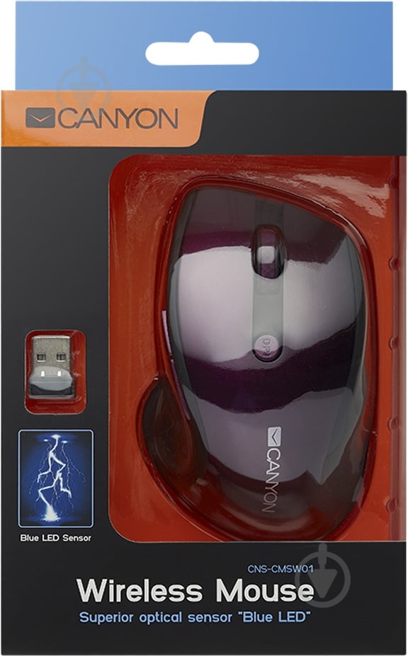 Мышь Canyon CNS-CMSW01P purple - фото 5 Мышь Canyon CNS-CMSW01P purple - фото 5