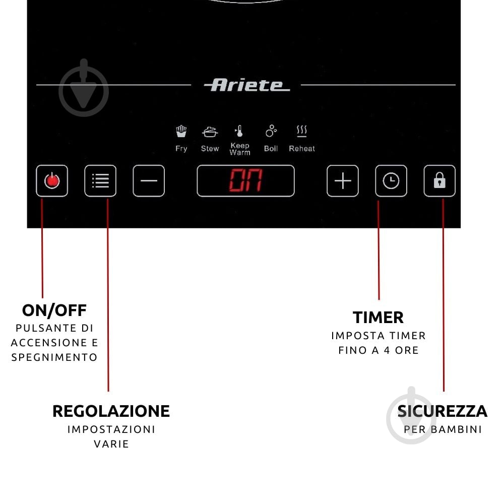 Плита індукційна настільна Ariete 1997 - фото 4