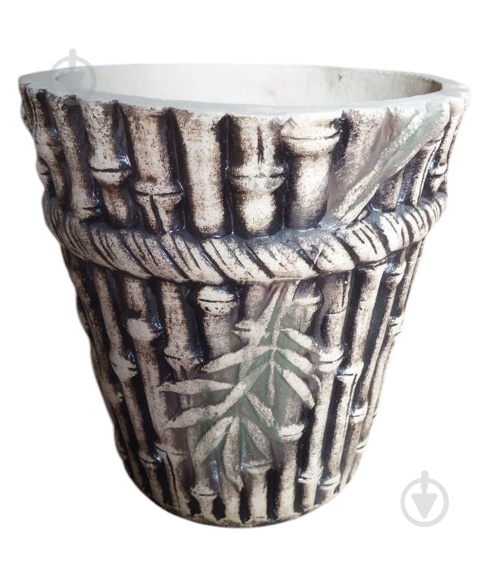 Горщик посадковий шамот Бамбук круглий 19 л Наша Кераміка - фото 1