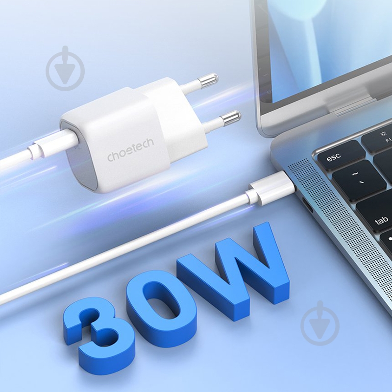 Зарядний пристрій Choetech PD5007-EU-WH - фото 2 Зарядний пристрій Choetech PD5007-EU-WH - фото 2