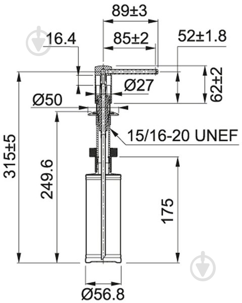 Дозатор Franke Comfort 350 мл (112.0652.763) черный матовый - фото 2 Дозатор Franke Comfort 350 мл (112.0652.763) черный матовый - фото 2