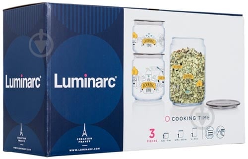 Набор банок Luminarc Club kitchen rules 3х0.5, 0.75,1 л (P8457) - фото 6 Набор банок Luminarc Club kitchen rules 3х0.5, 0.75,1 л (P8457) - фото 6