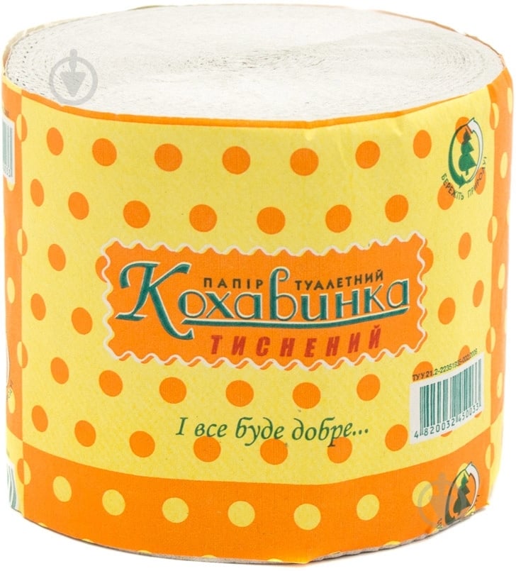 Туалетная бумага Кохавинка давленная однослойная 8 шт. - фото 1