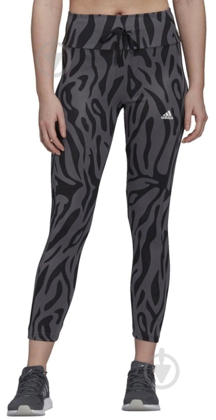 Лосины Adidas HF4749 р.S серый - фото 2
