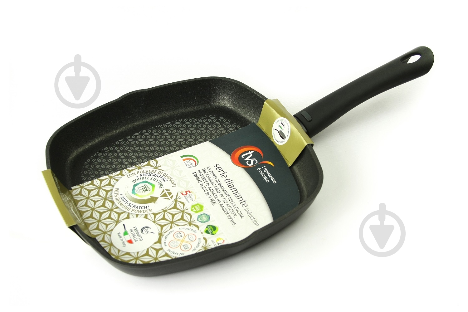 Сковорода-гриль TVS Diamante Induction 28х28 см - фото 4