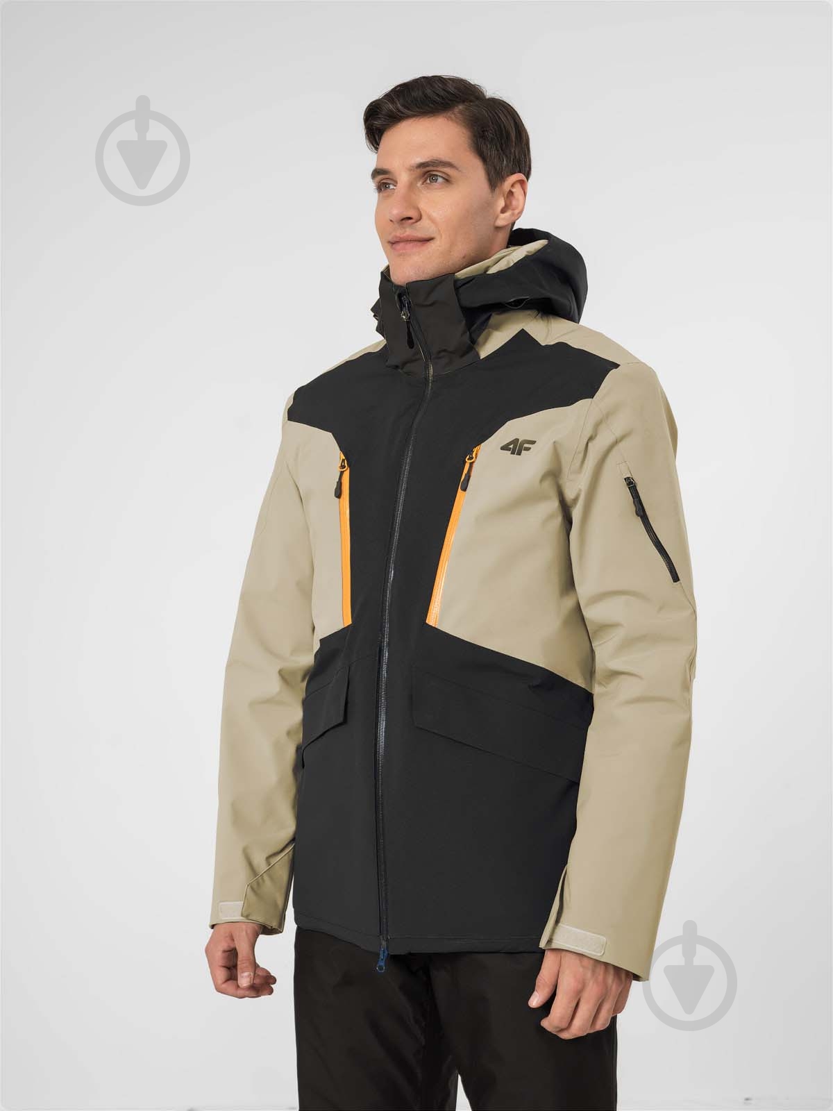 Куртка мужская демисезонная 4F SKI JACKET KUMN008 H4Z22-KUMN008-30S р.M бежево-черная - фото 1